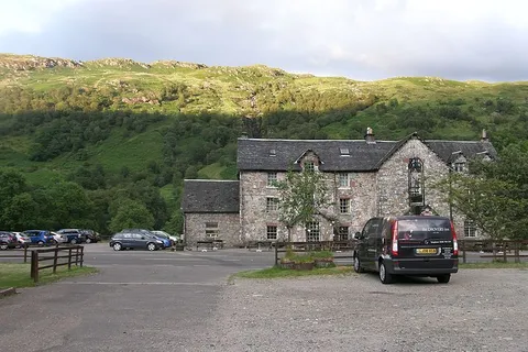 An image depicting the trail Beinglas Falls Loop from Inverarnan and its surrounding area.