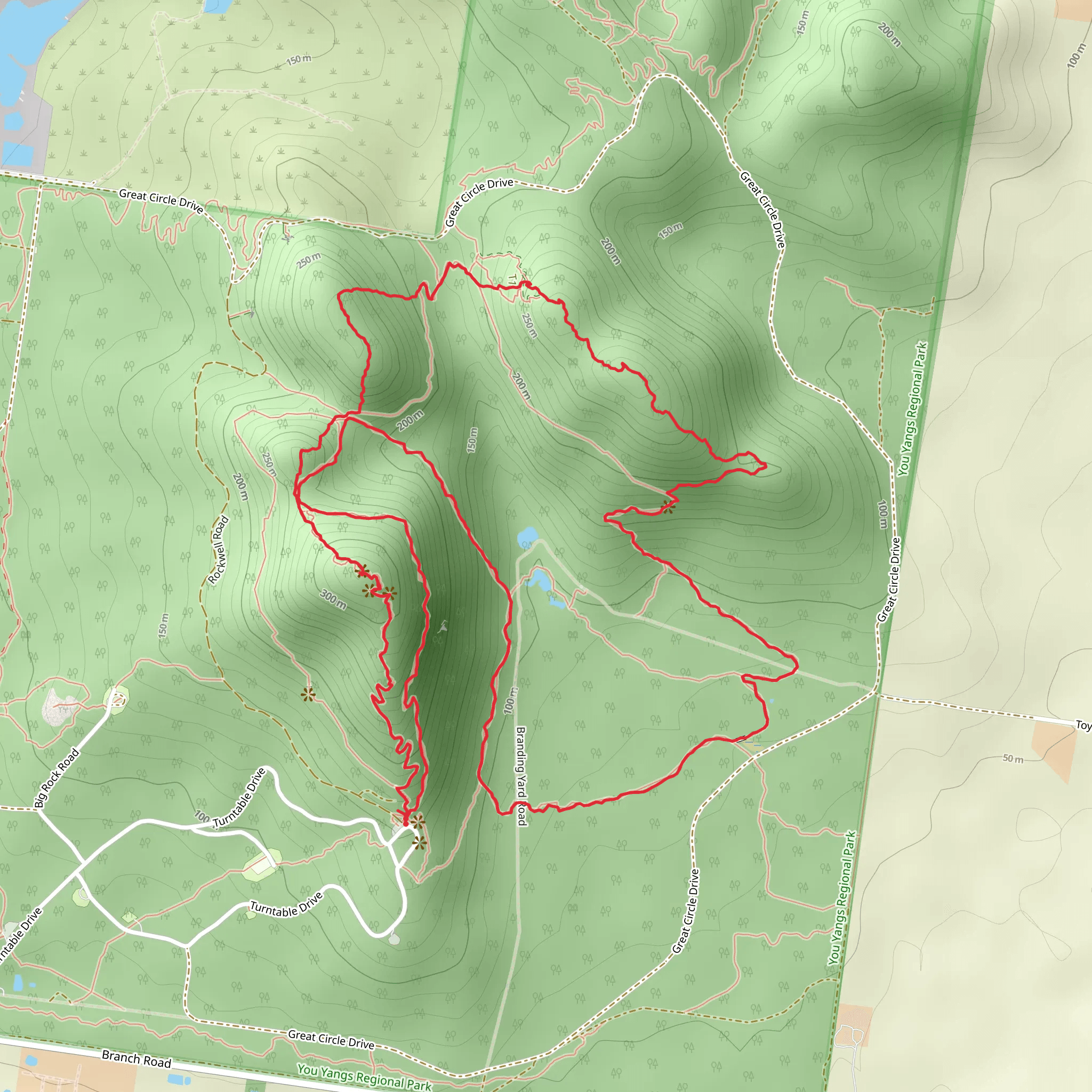 You Yangs Peaks Circuit Trail mobile static map