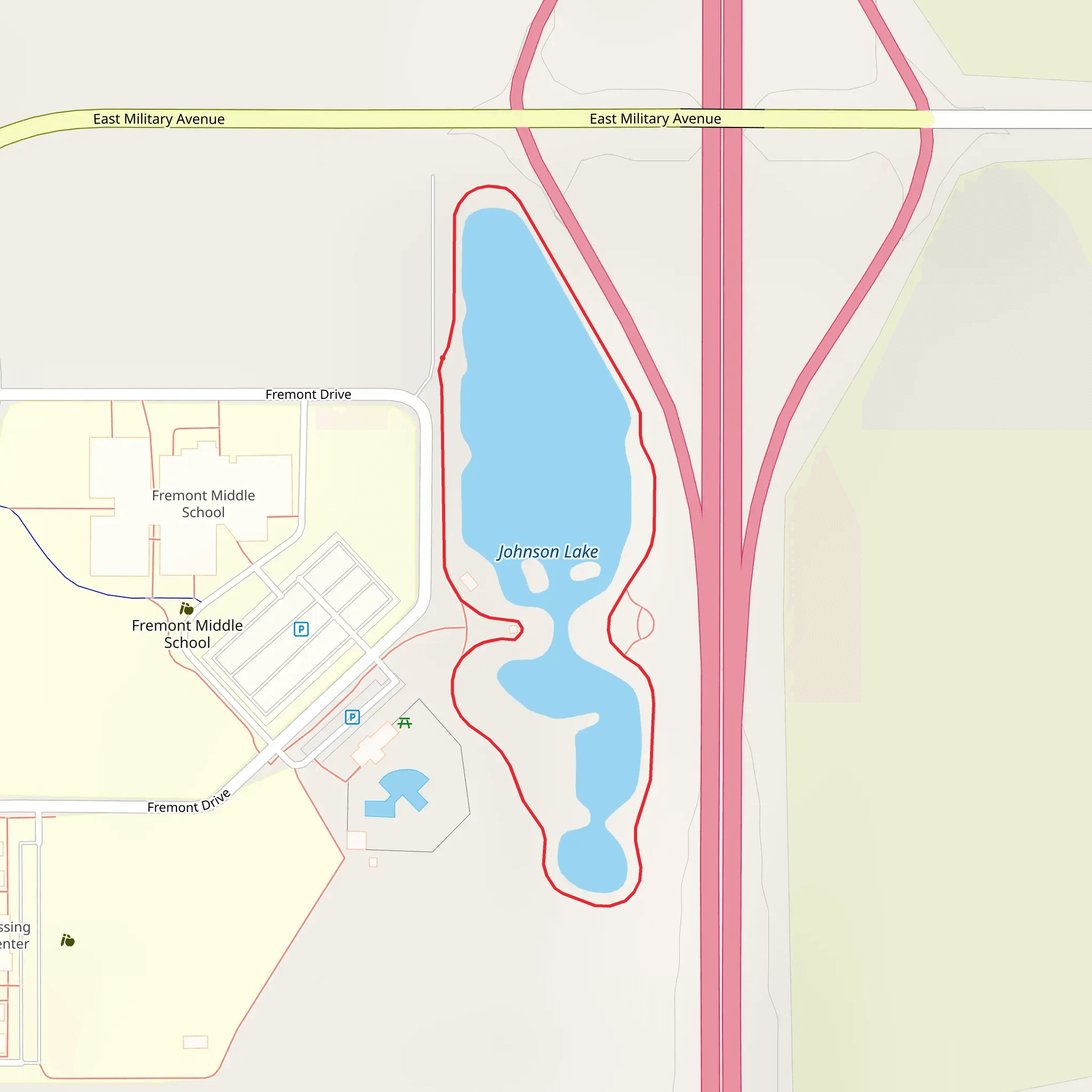 Johnson Lake Loop mobile static map