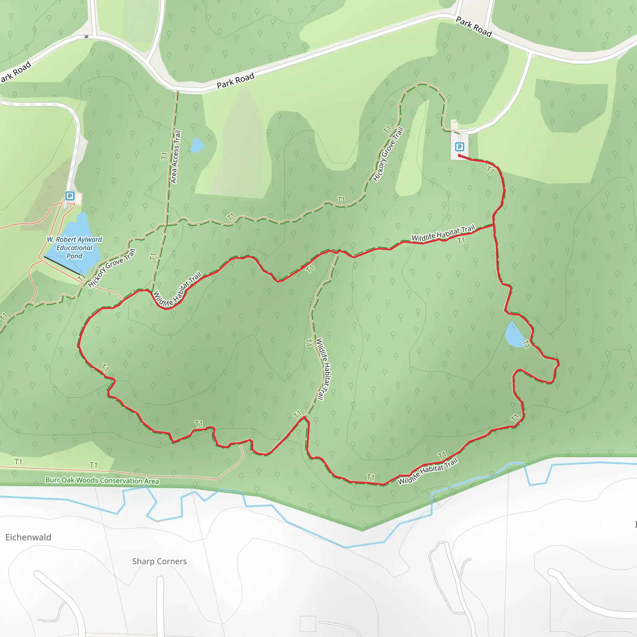 Wildlife Habitat Loop Trail mobile static map