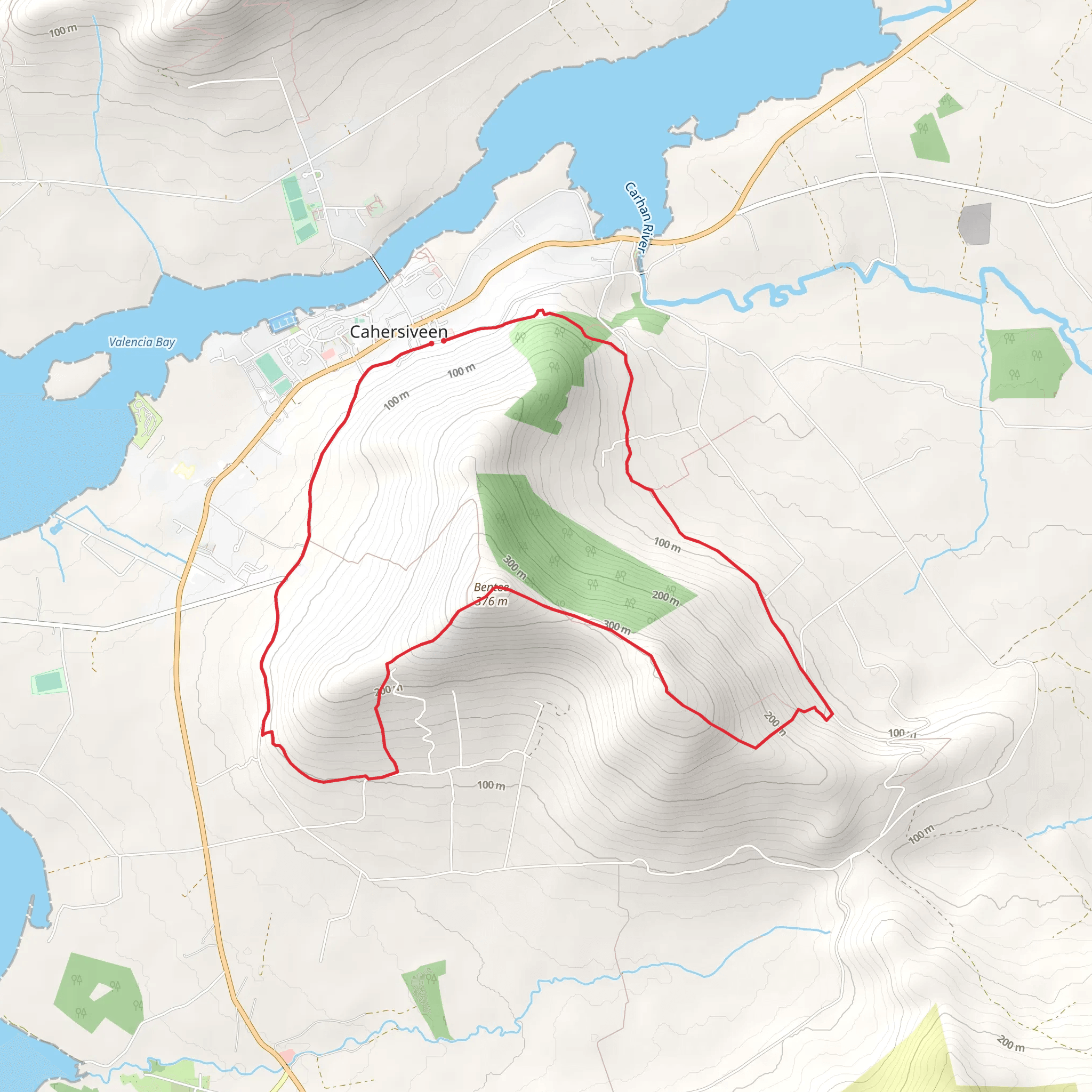 Cahirsiveen - Carhan Letter Loop mobile static map