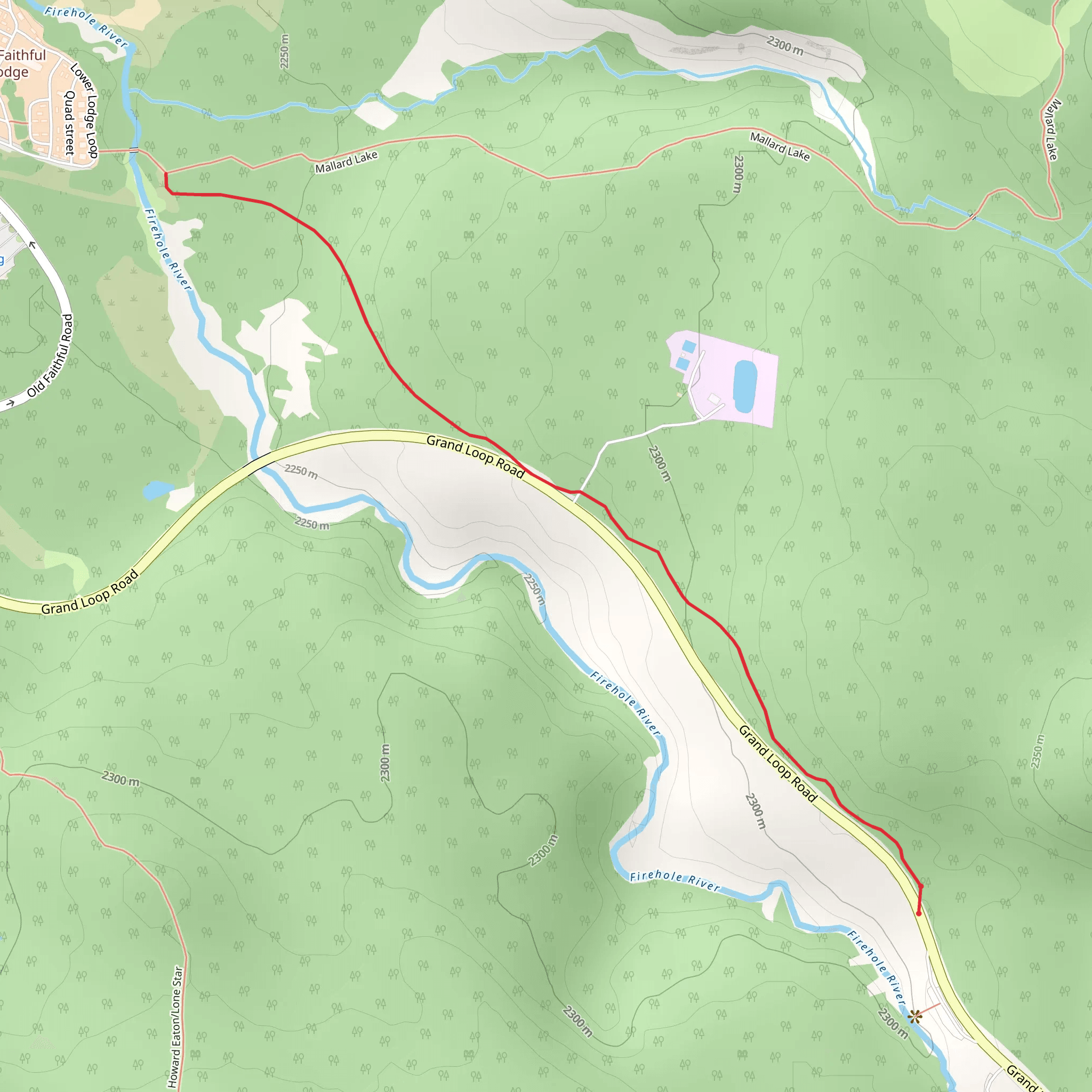 Kepler Cascades Trail mobile static map