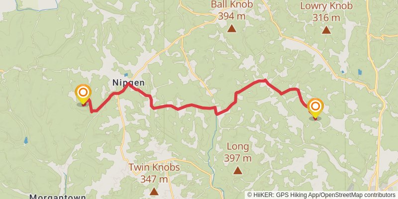 American Discovery Trail North Route stage 65 Map