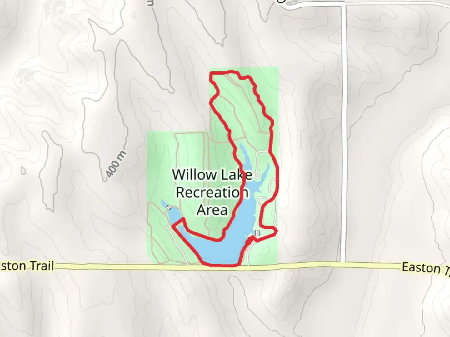 An image depicting the trail Willow Lake and Cricket Creek Loop Trail and its surrounding area.