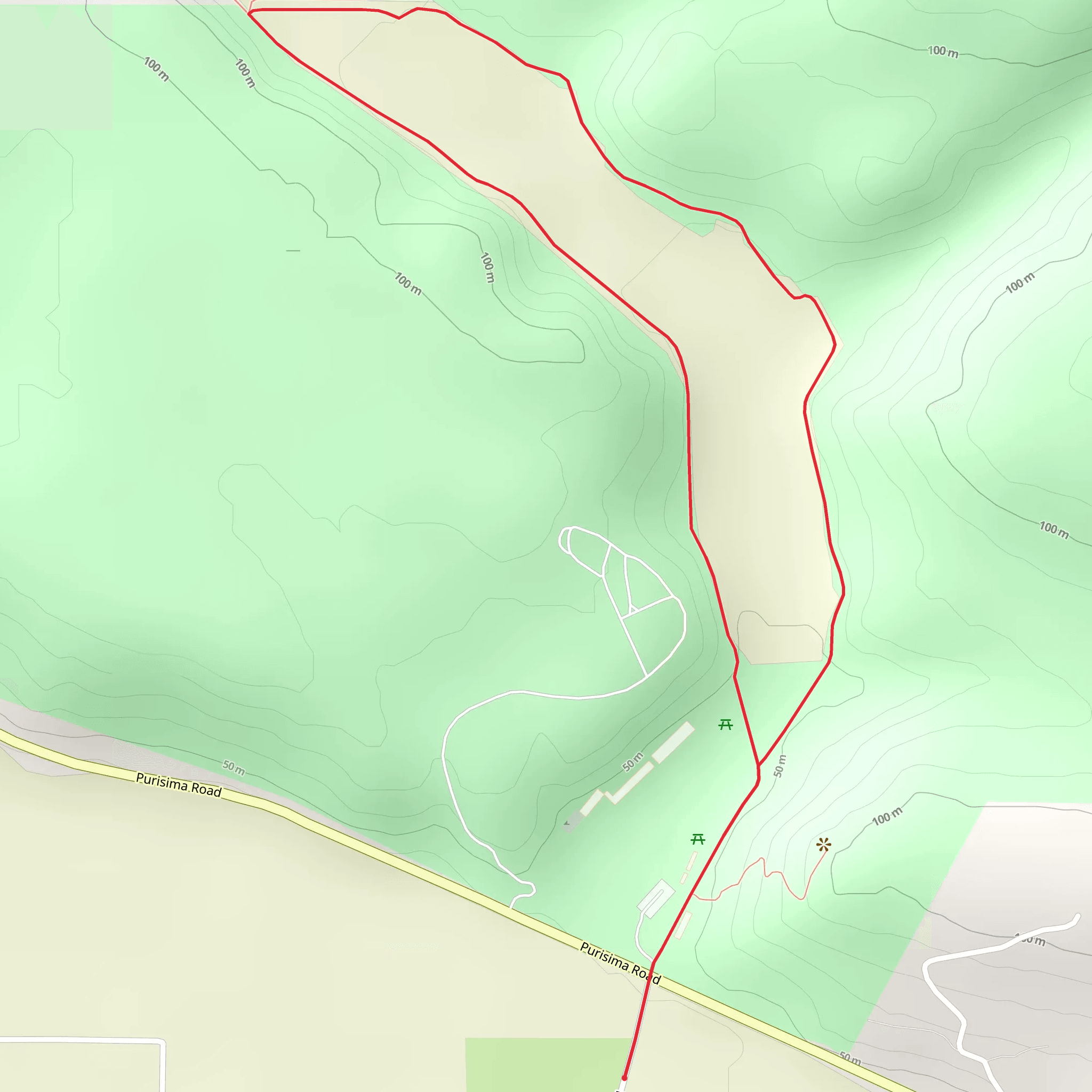 La Purísima Mission State Historic Park Loop mobile static map