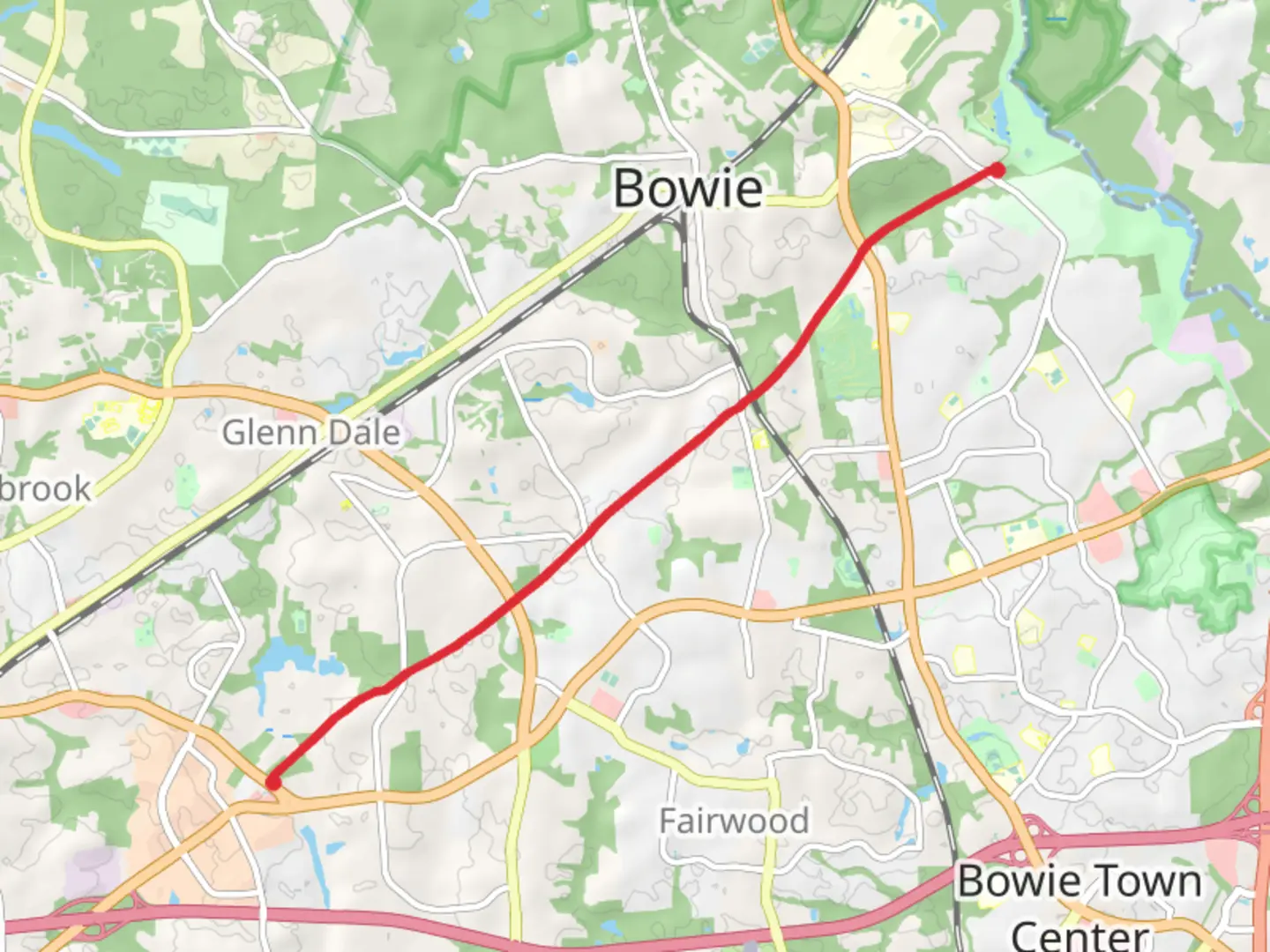 An image depicting the trail Washington, Baltimore and Annapolis Trail from Horsepen Park and its surrounding area.