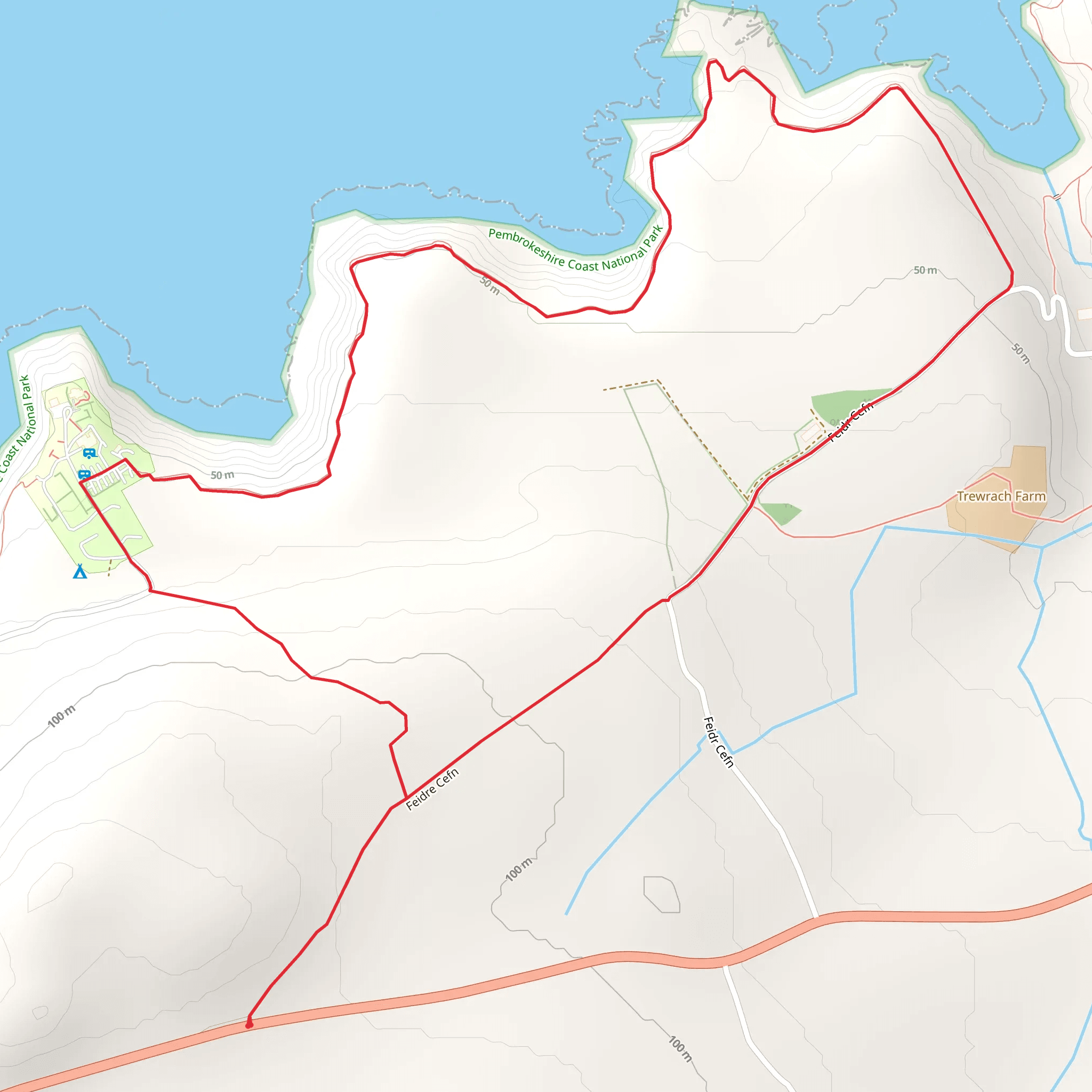 Penrhyn - Aberbach mobile static map