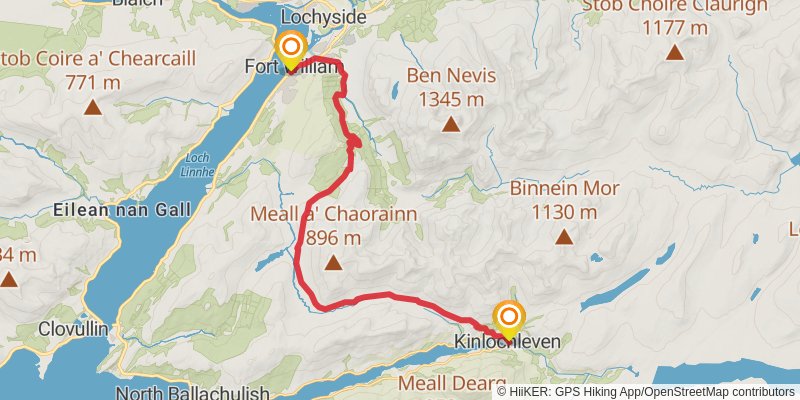 West Highland Way stage 8 Map