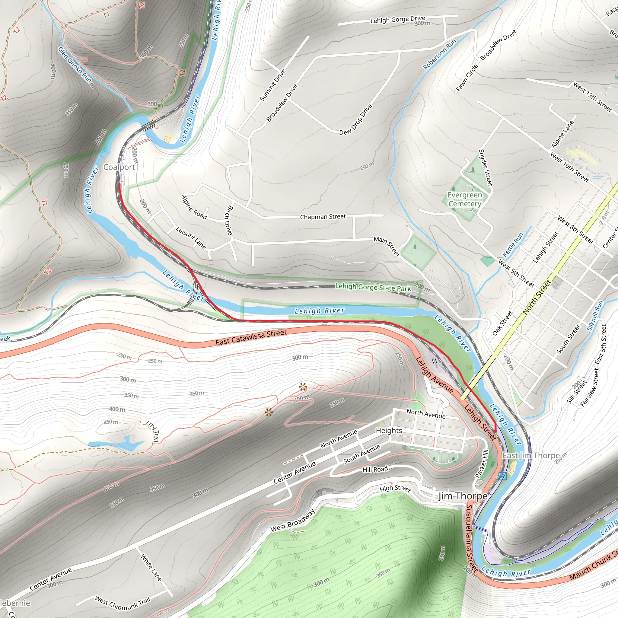 Lehigh River mobile static map