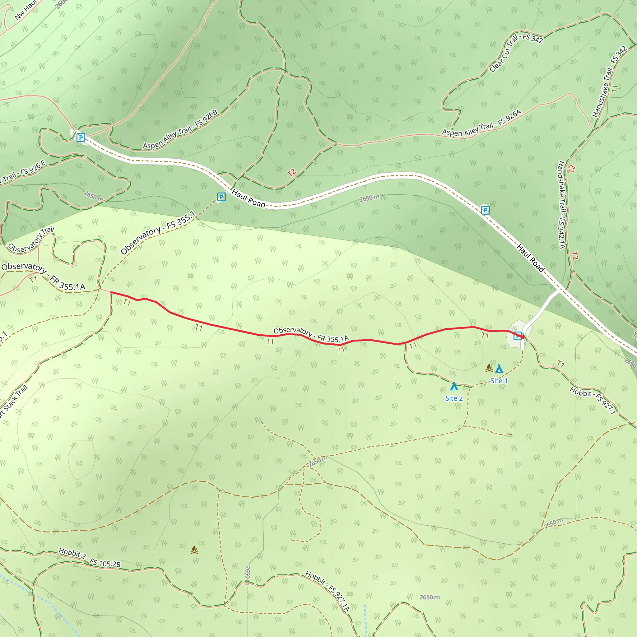Observatory Out and Back mobile static map