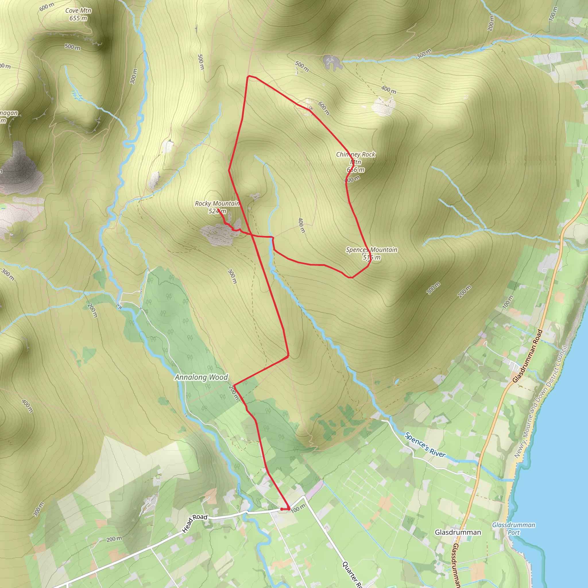 Rocky Mountain - Spences Mountain Loop mobile static map