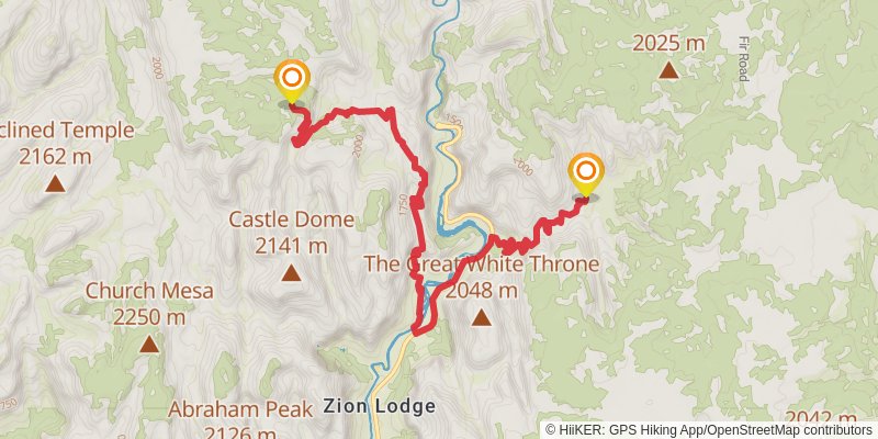 Zion Traverse stage 4 Map