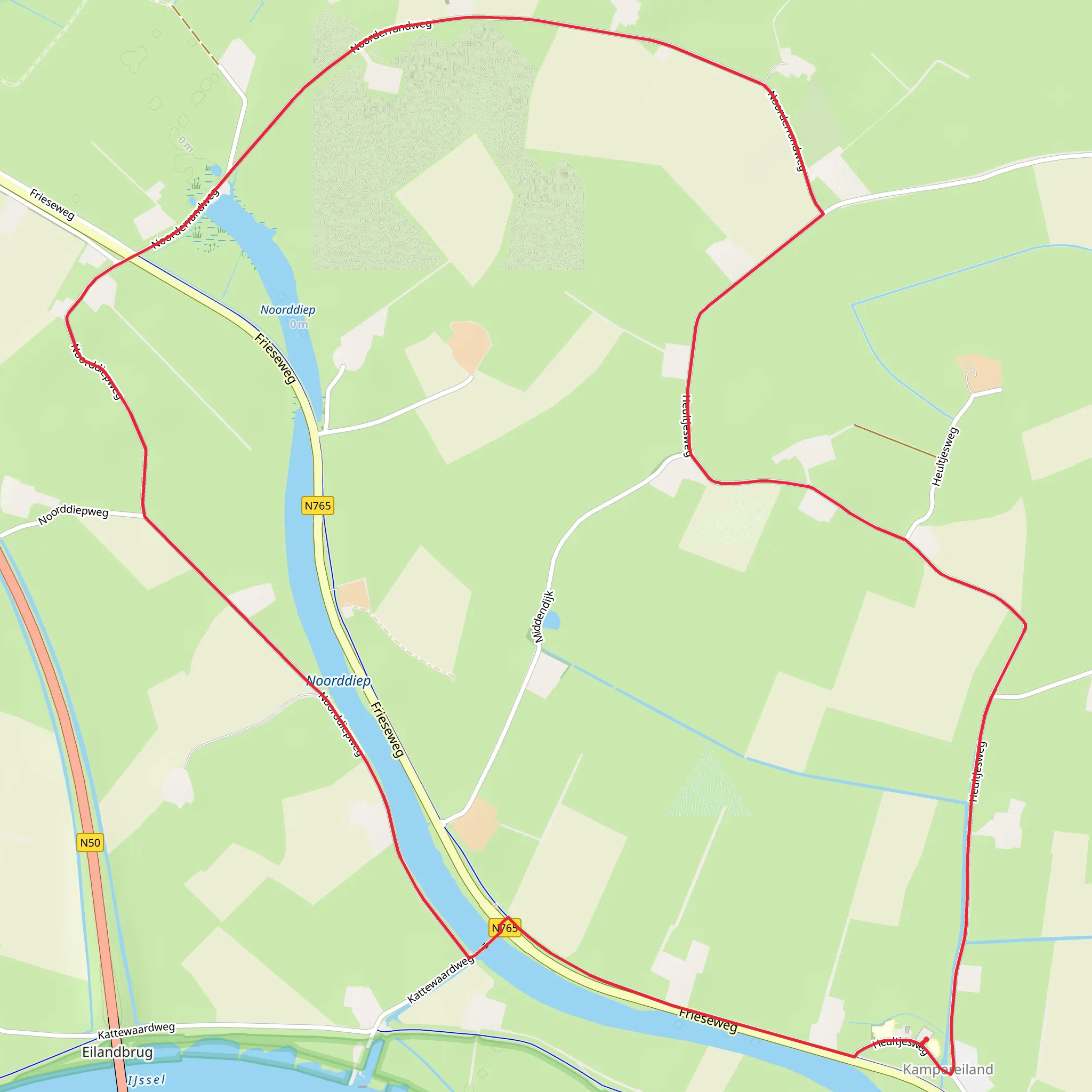 Kampereiland Loop mobile static map