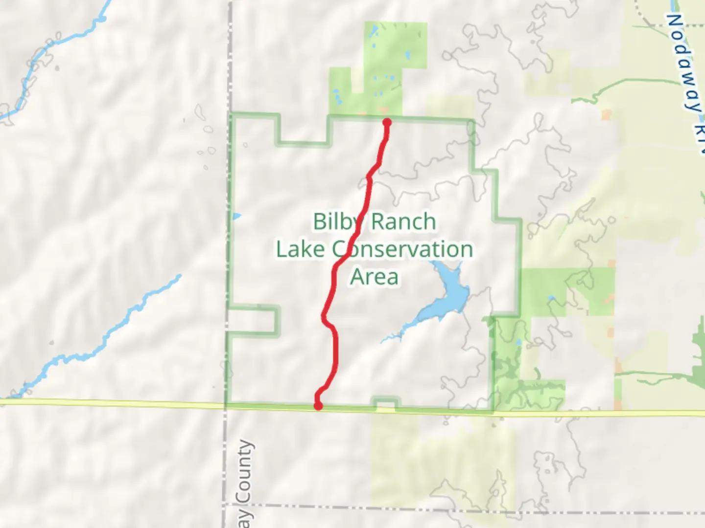 An image depicting the trail Huff Creek Walk and its surrounding area.