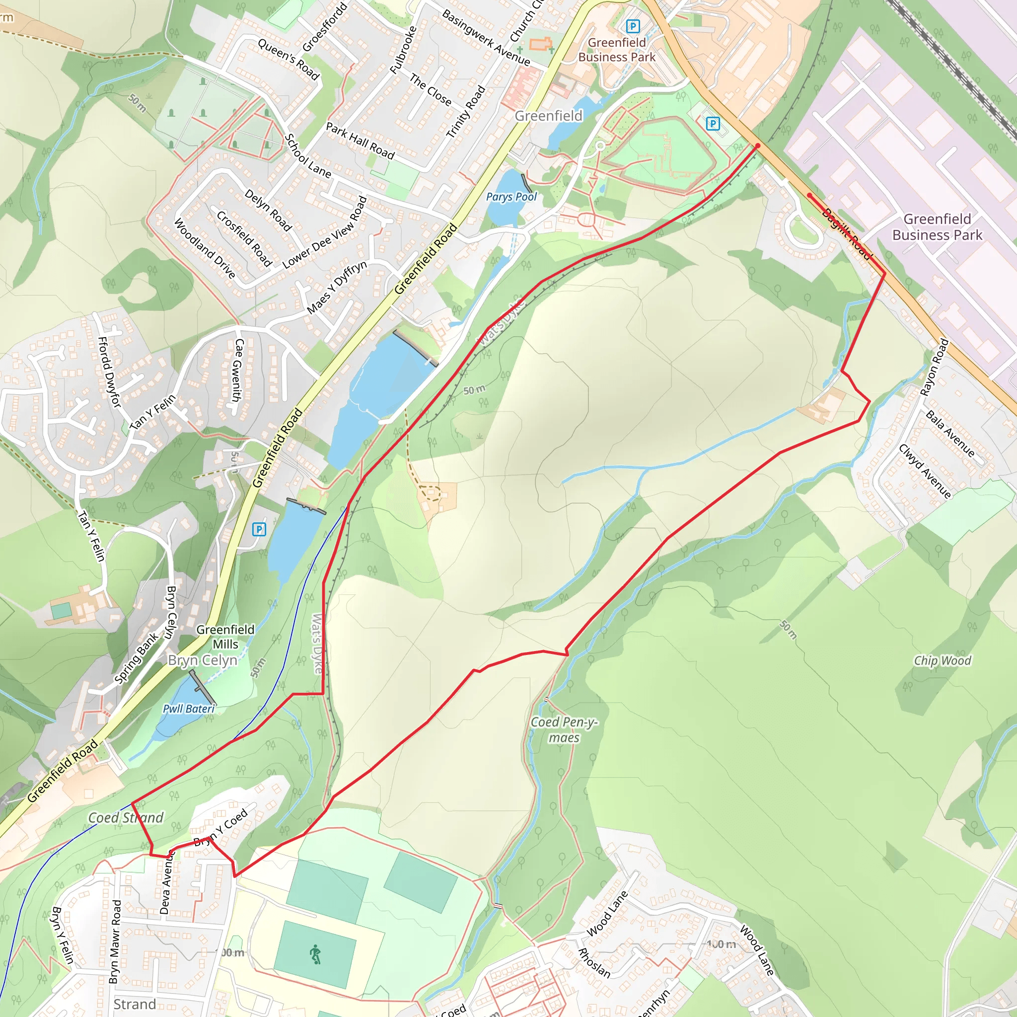 Greenfield Valley Country Park mobile static map
