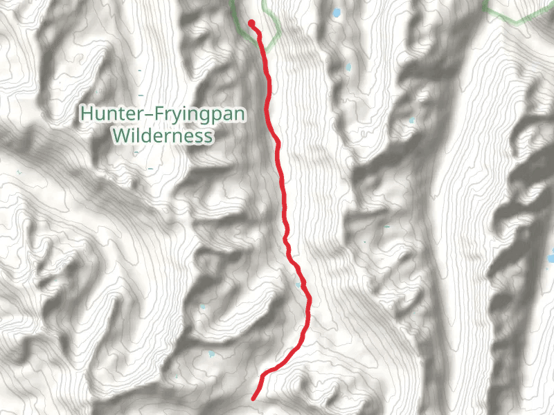 South Fork Pass Trail mobile static map