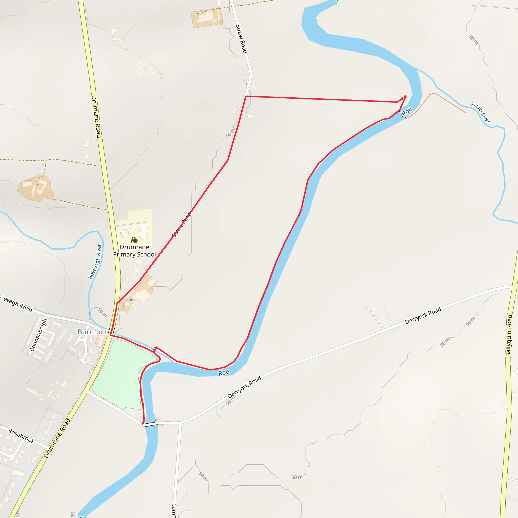 Boyd's Riverside Walk mobile static map