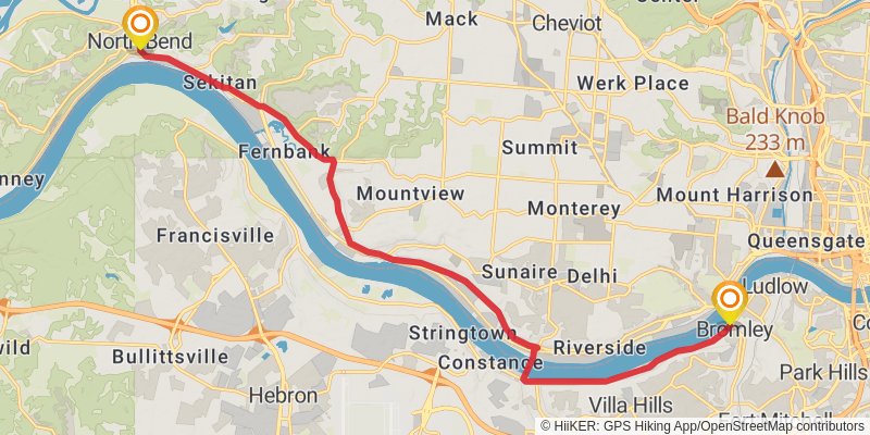 American Discovery Trail North Route stage 87 Map
