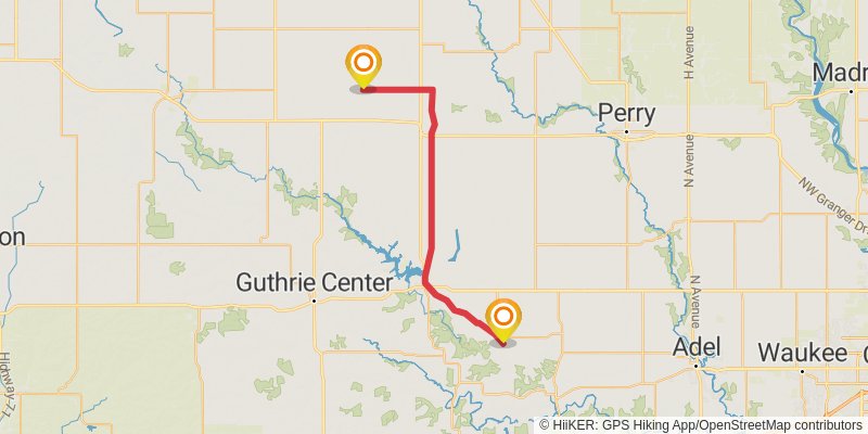 American Discovery Trail - North stage 37 Map