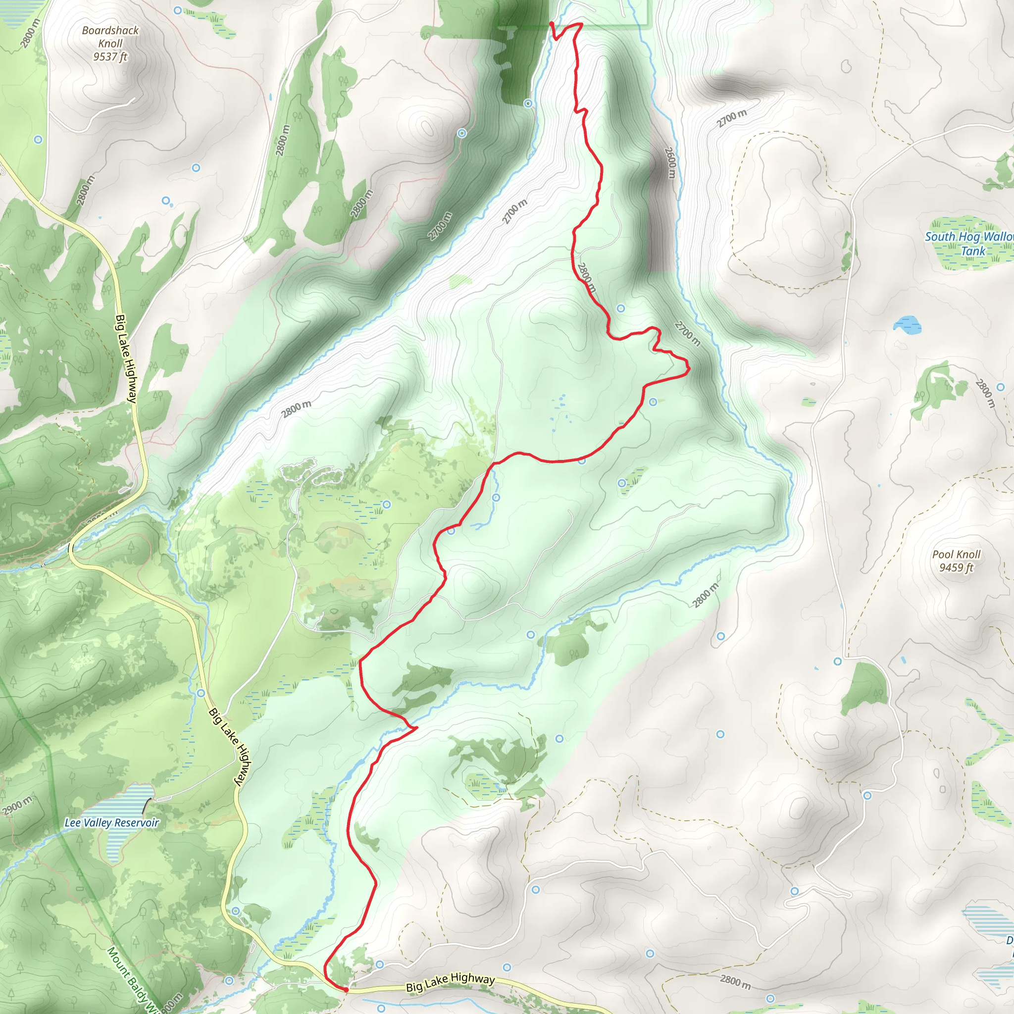 East Fork Trail mobile static map