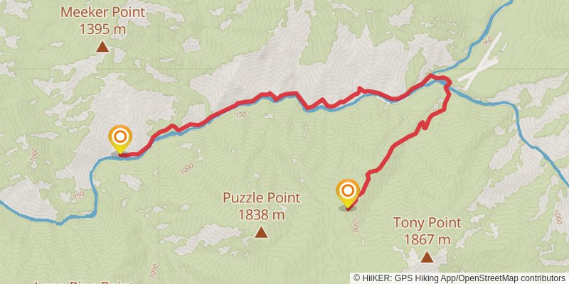 Ultra Pedestrian North Loop stage 36 Map