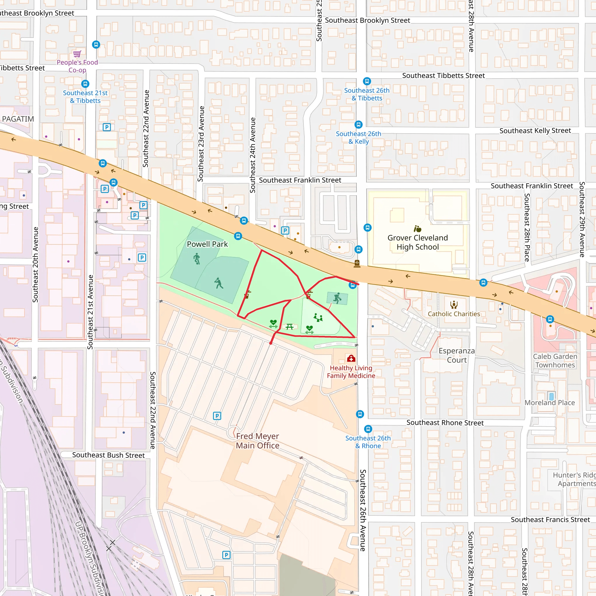 Powell Park Loop mobile static map