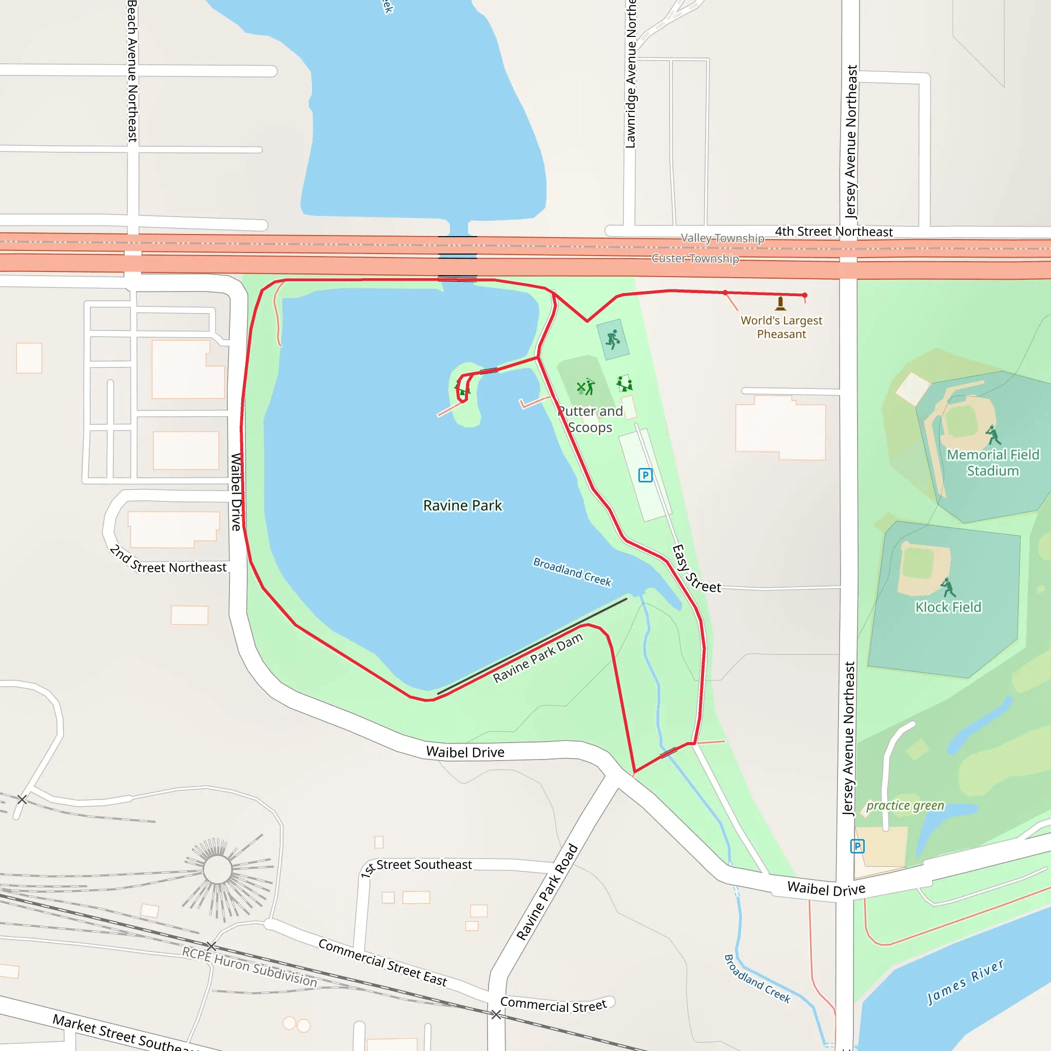 Ravine Park Loop mobile static map