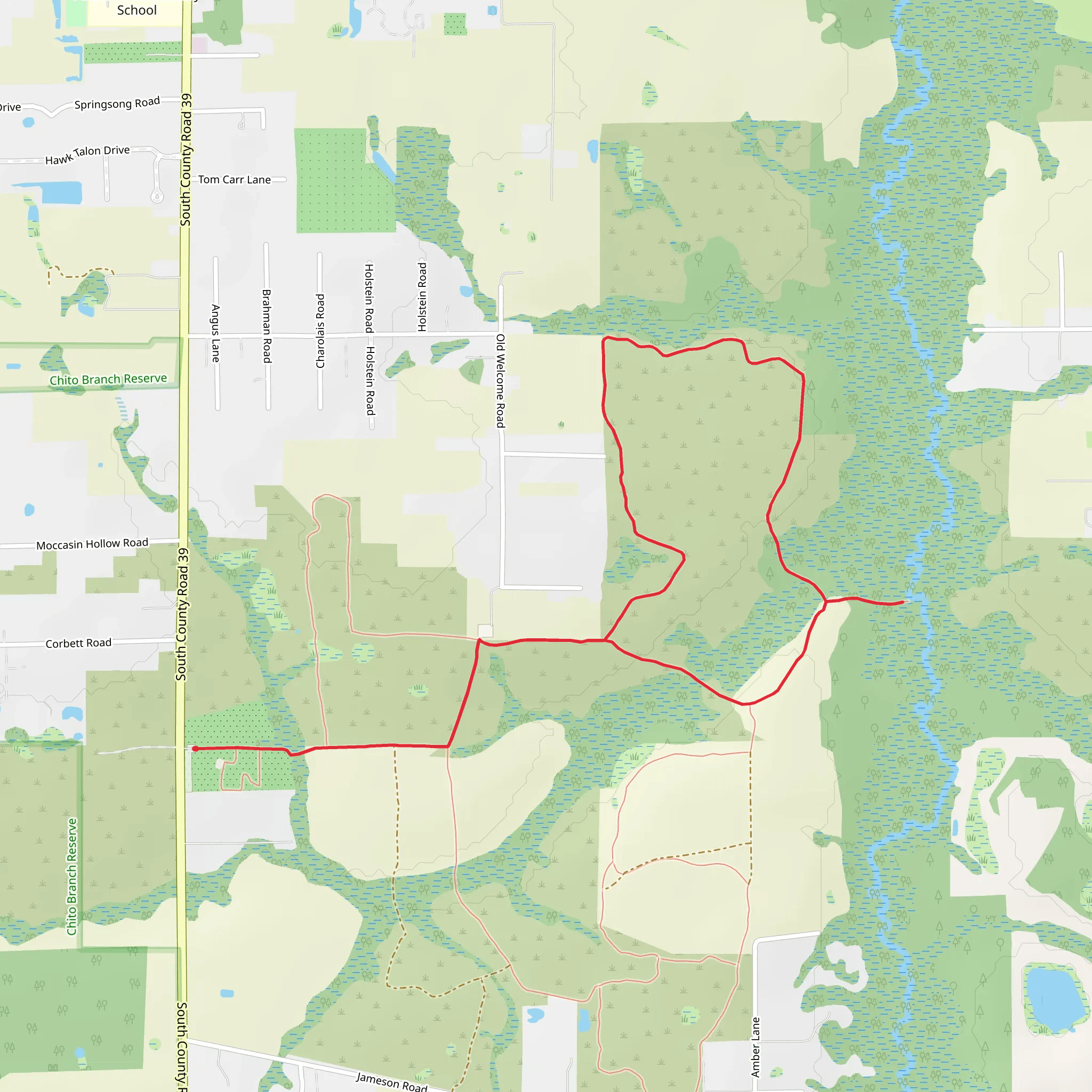 Red Loop Trail mobile static map