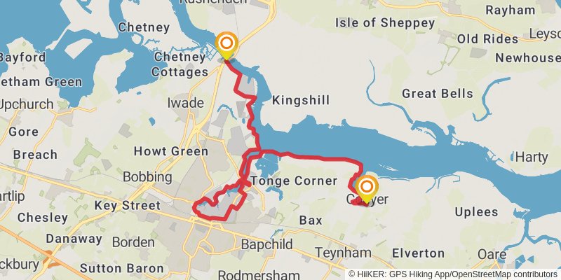 Saxon Shore Way stage 4 Map