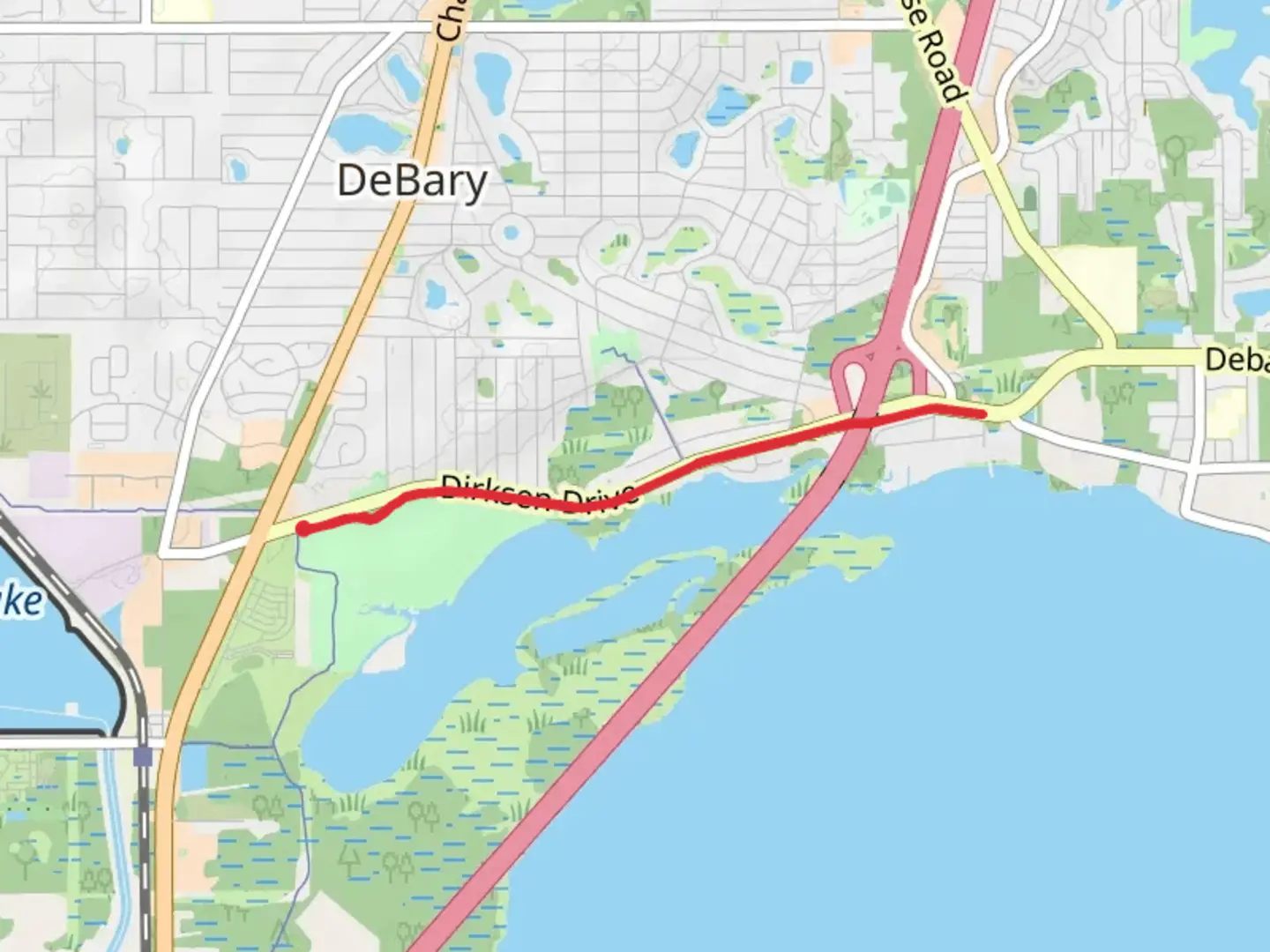 An image depicting the trail DeBarry Creek - Spring to Spring Trail and its surrounding area.