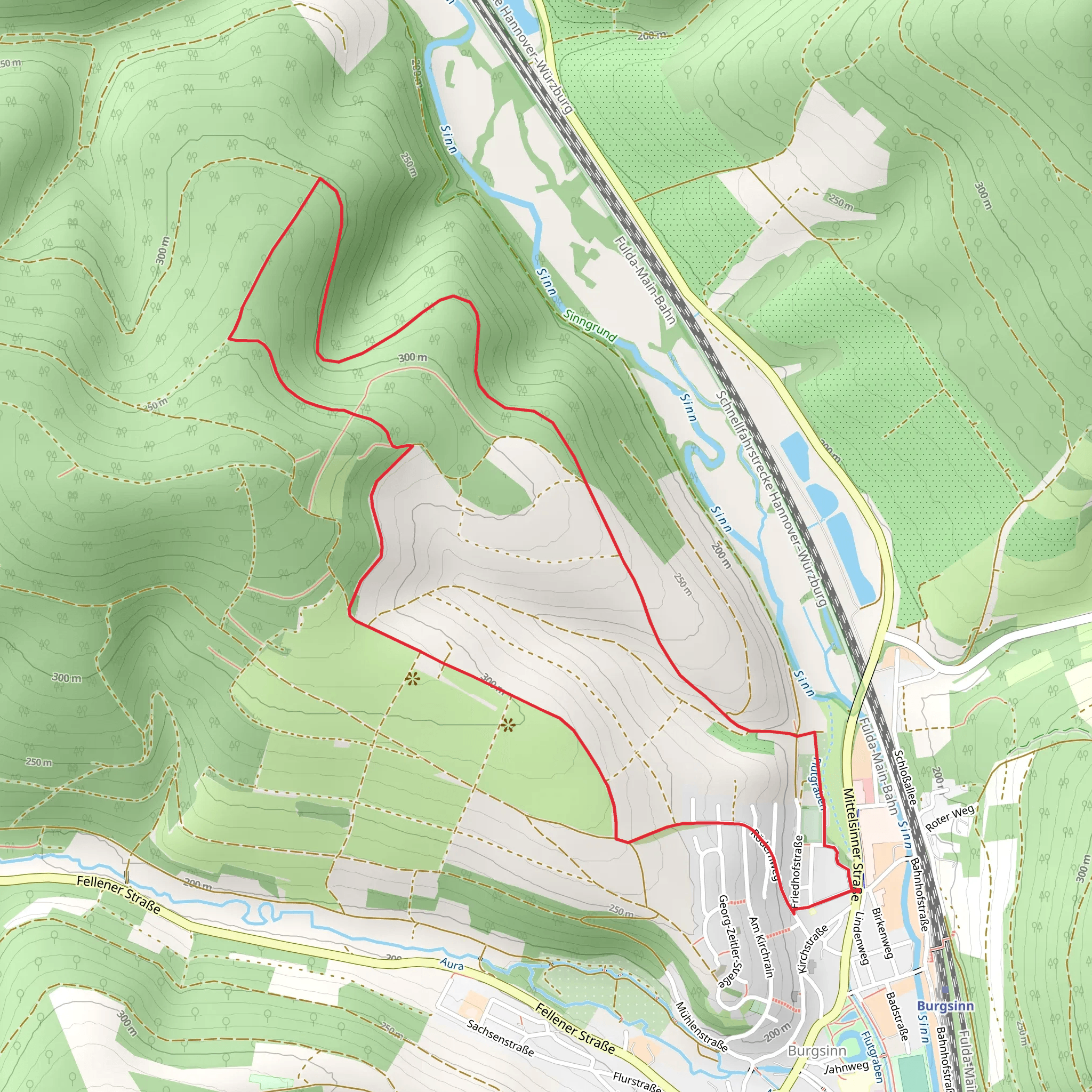 Burgsinn Circle mobile static map