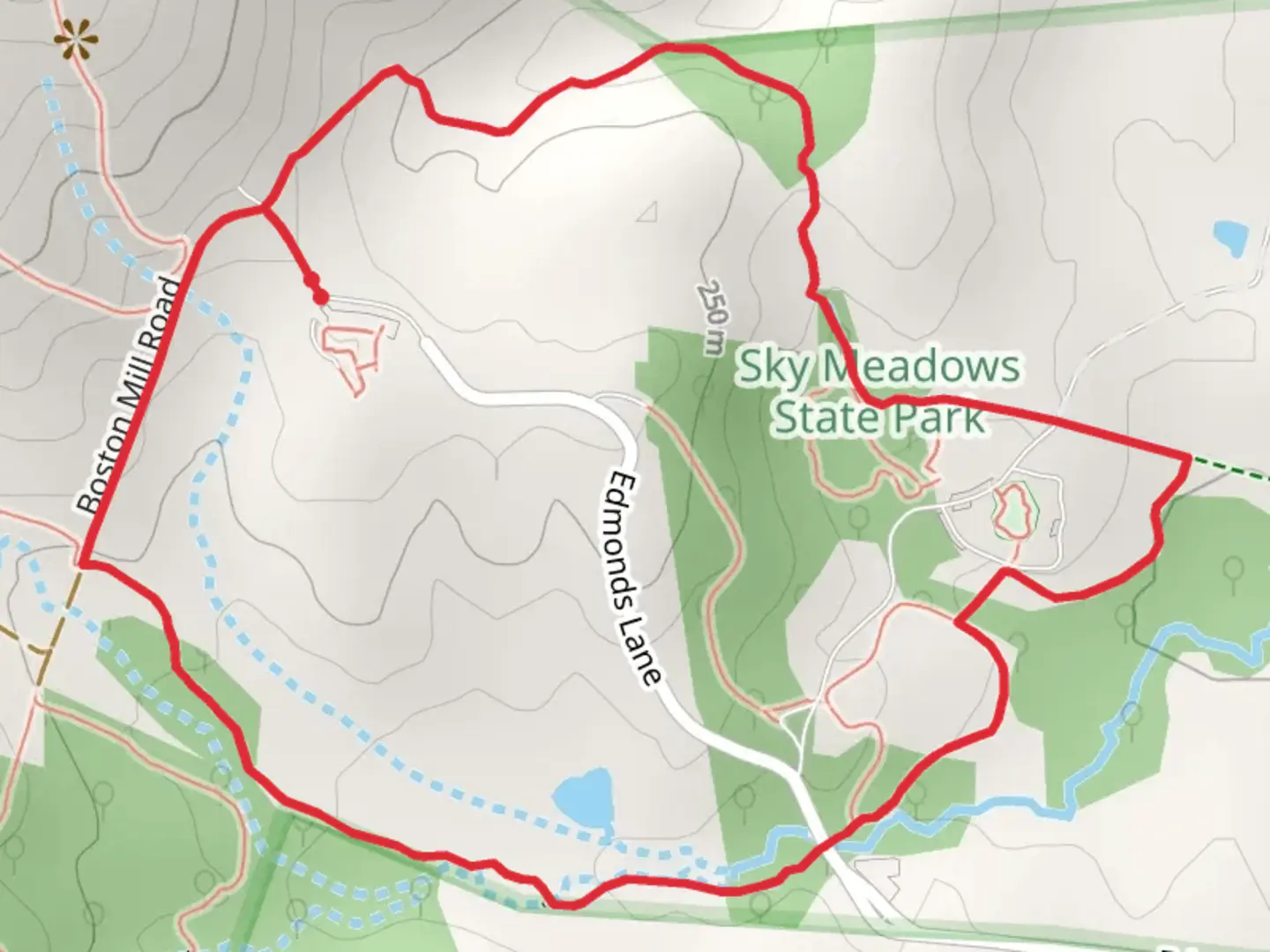 An image depicting the trail James Ball and Hadow Loop Trail and its surrounding area.