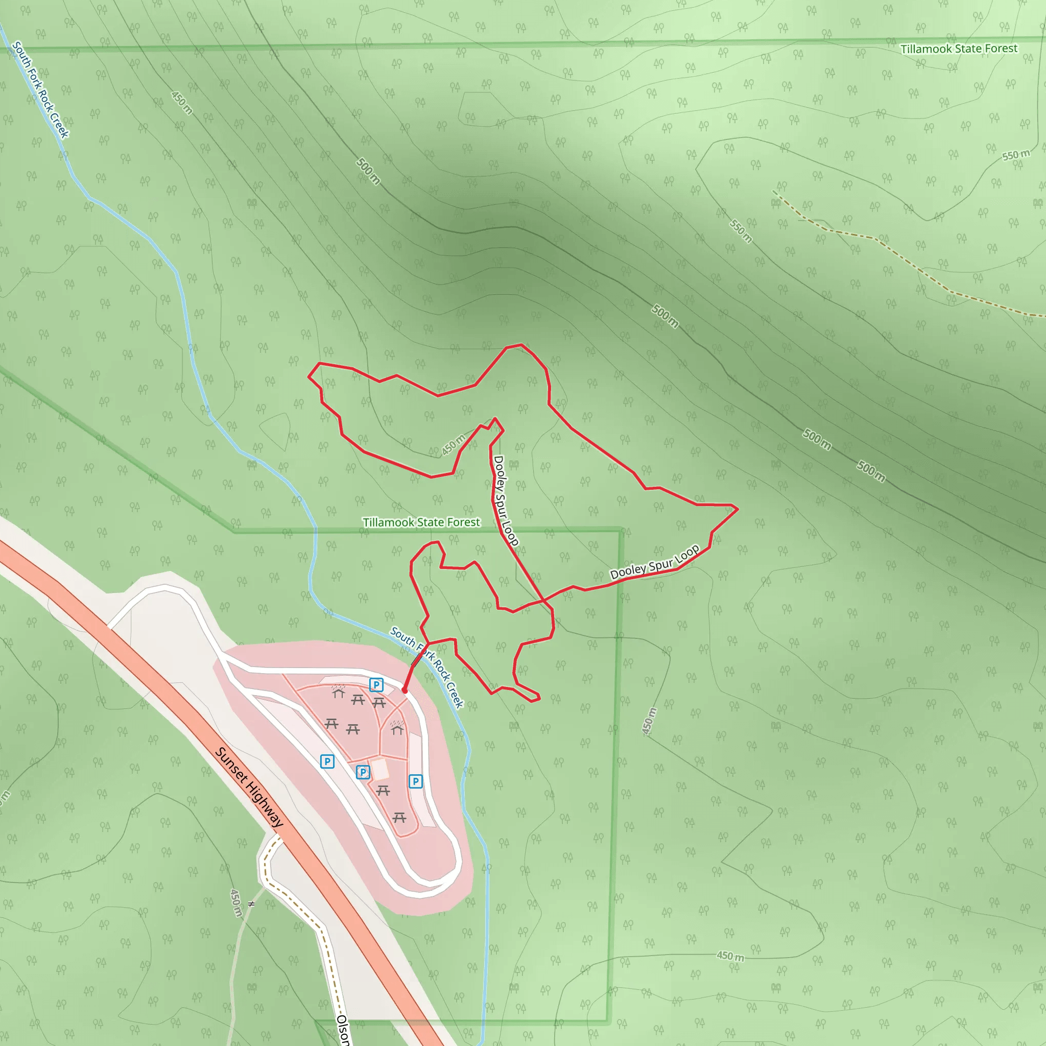 Dooley Spur Loop mobile static map