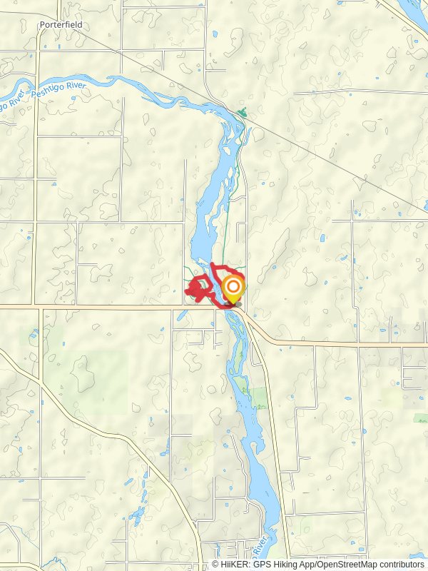 Loop along Peshtigo River - Potato Rapids Road