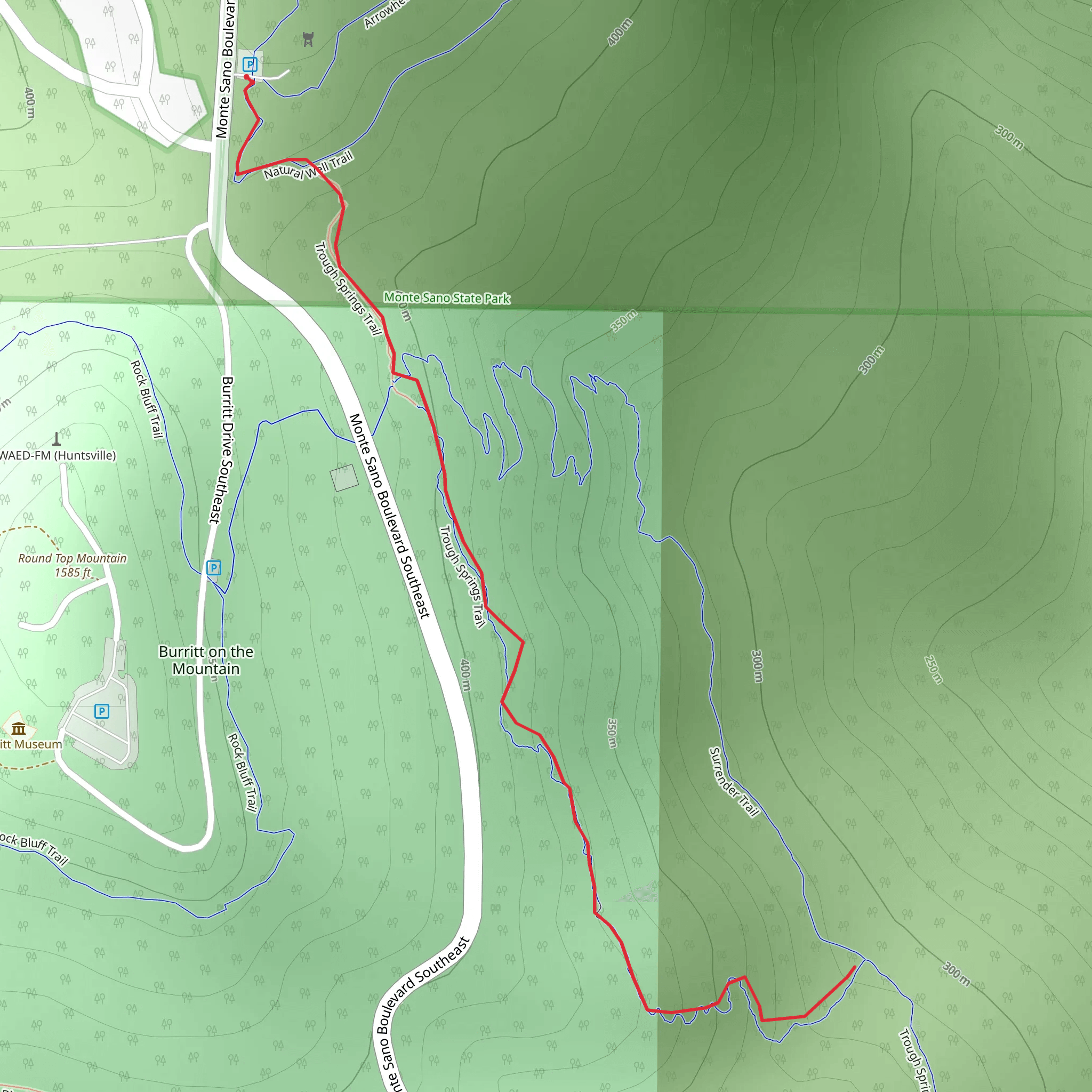 Monte Sano Boulevard Southeast Walk mobile static map