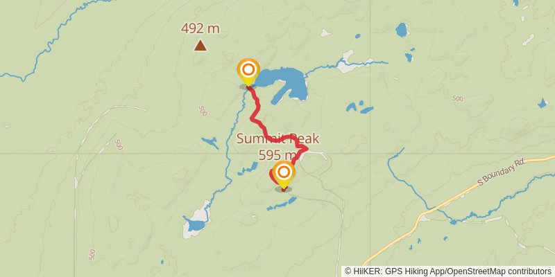 Big and Little Carp Trails spur 1 Map