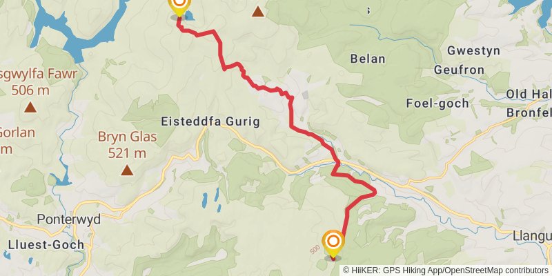 Snowdonia to the Gower Walk stage 11 Map