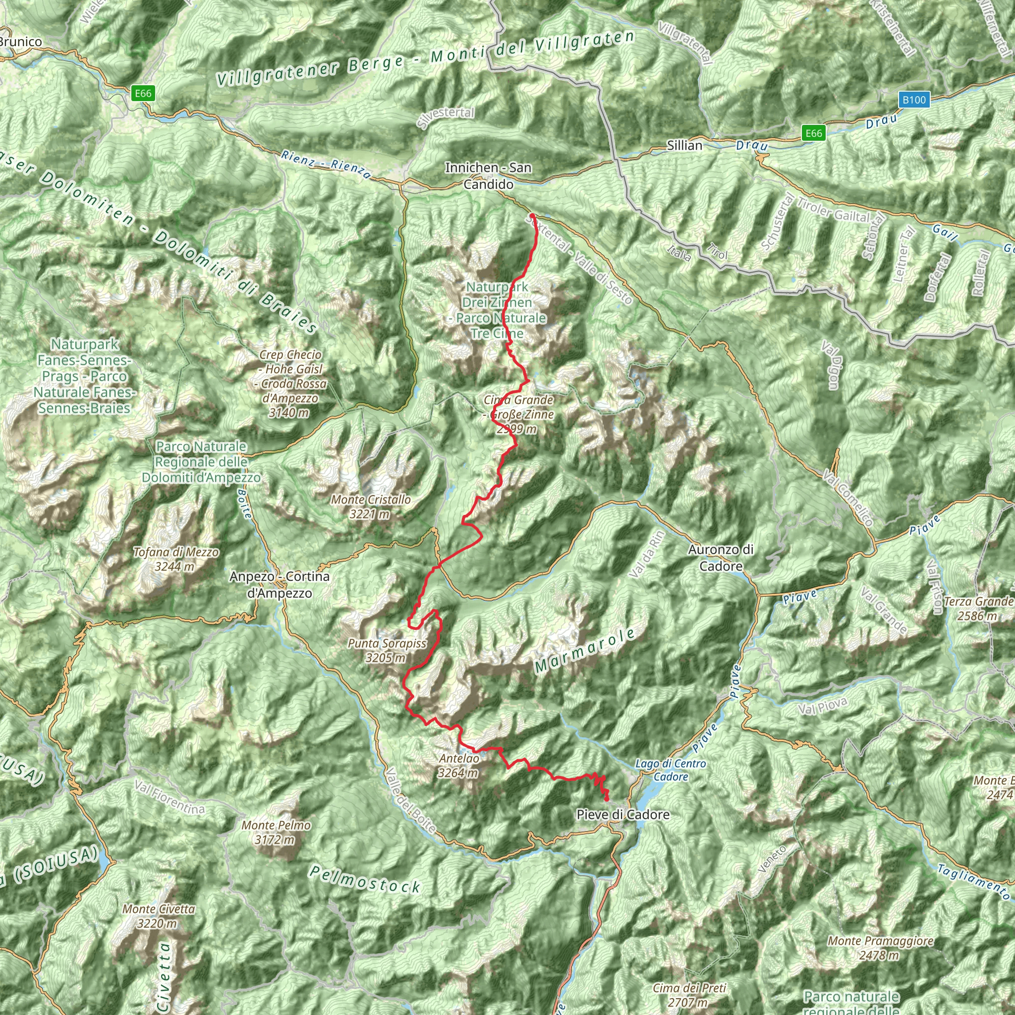 Alta Via 4 mobile static map