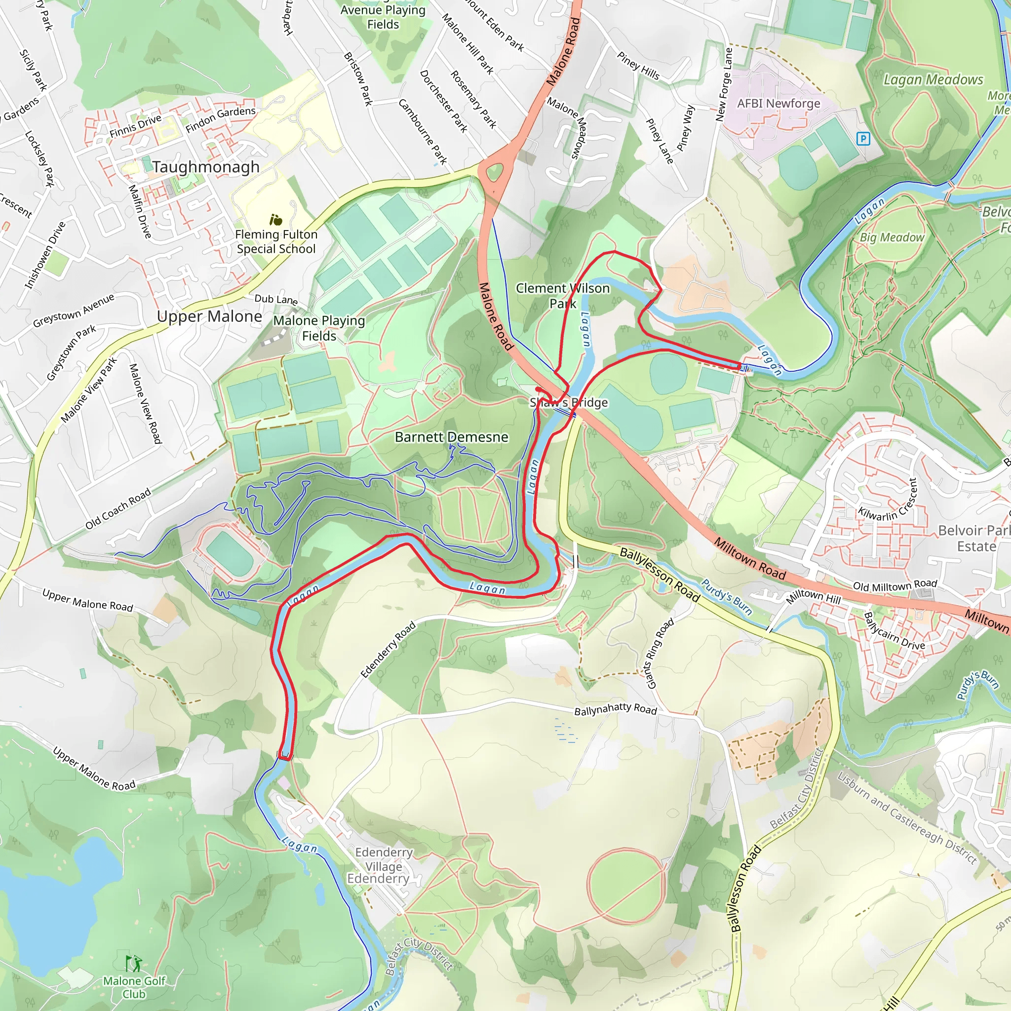 Belfast Lagan - Ulster Scots Walk mobile static map