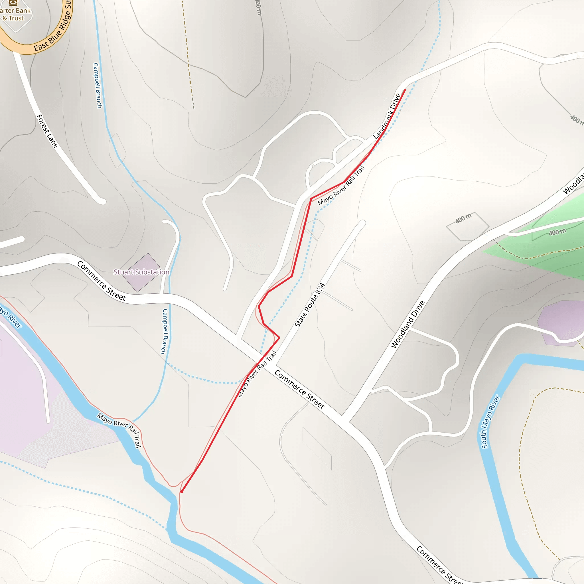 Mayo River Rail Trail mobile static map