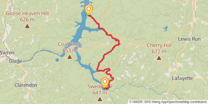 North Country Trail - Pennsylvania stage 23 Map