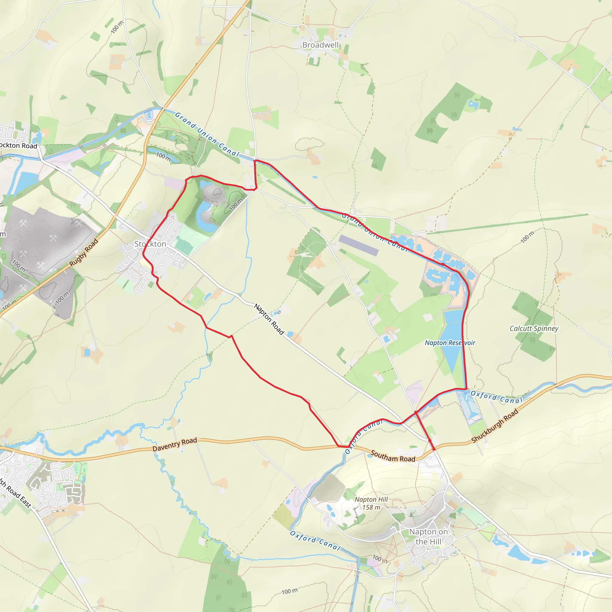 Napton and Stockton Circular mobile static map