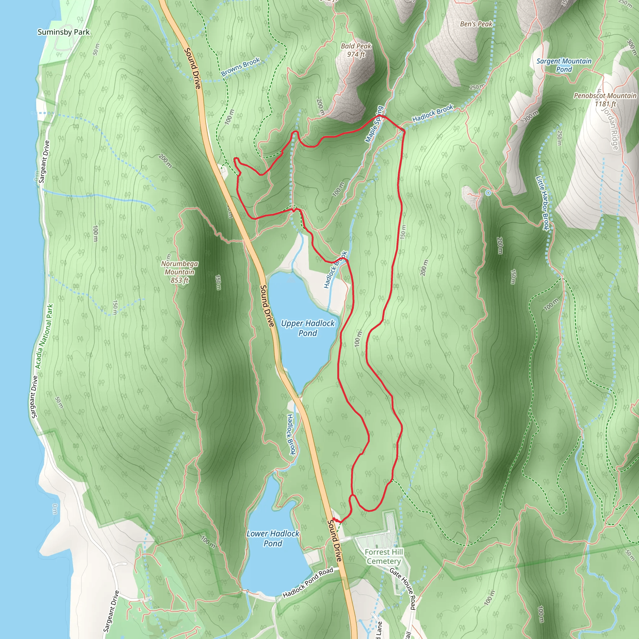 Hadlock Loop Trail mobile static map