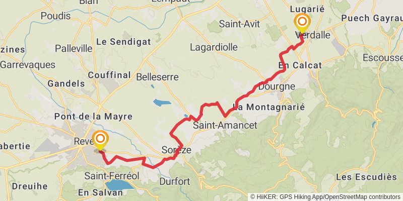 Camino Menton-Candanchu via Arles stage 41 Map