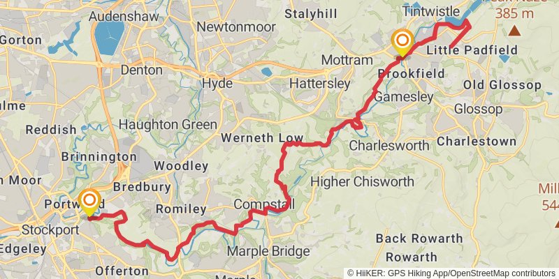 Etherow Goyt Valley Way stage 3 Map