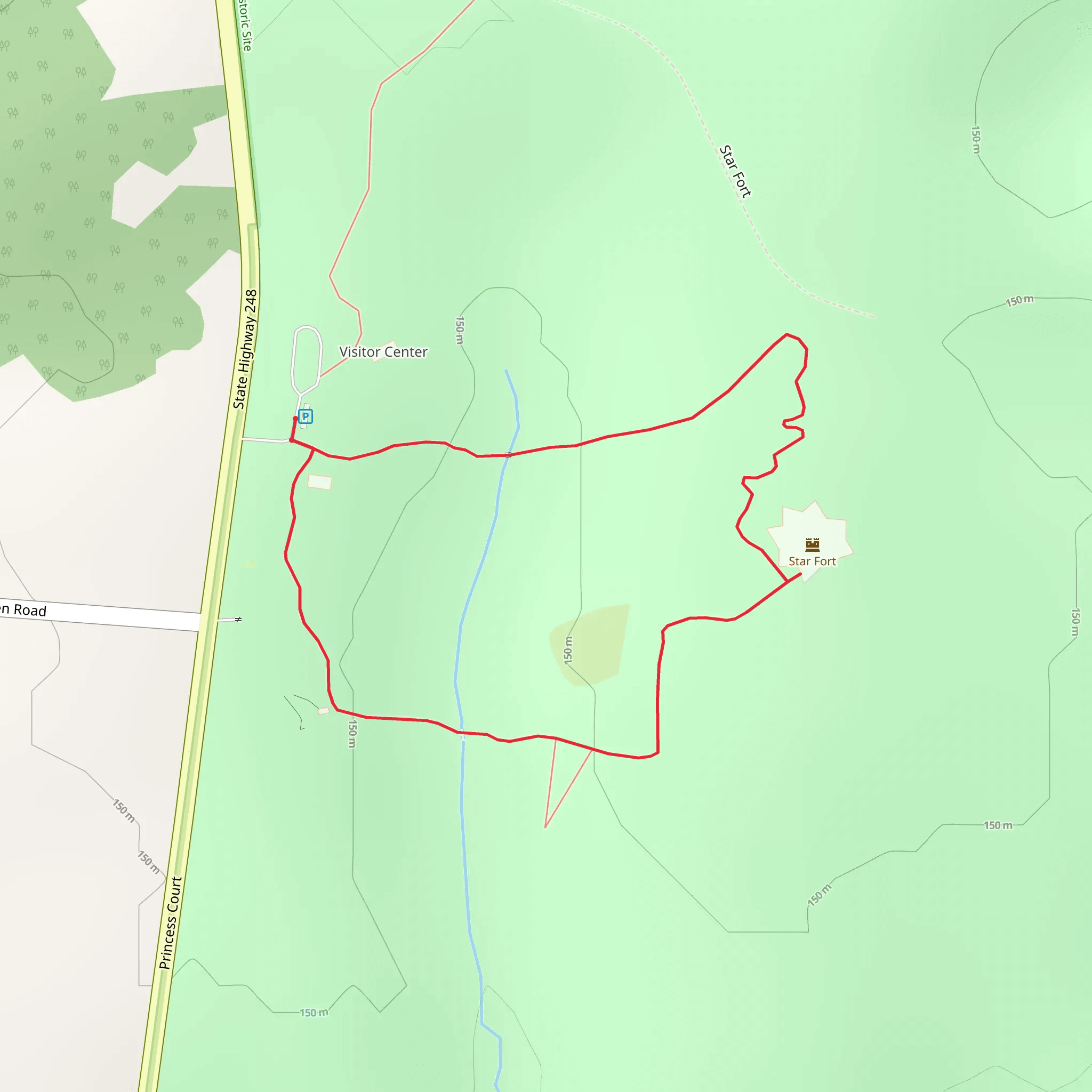 Ninety Six National Historic Site Loop mobile static map