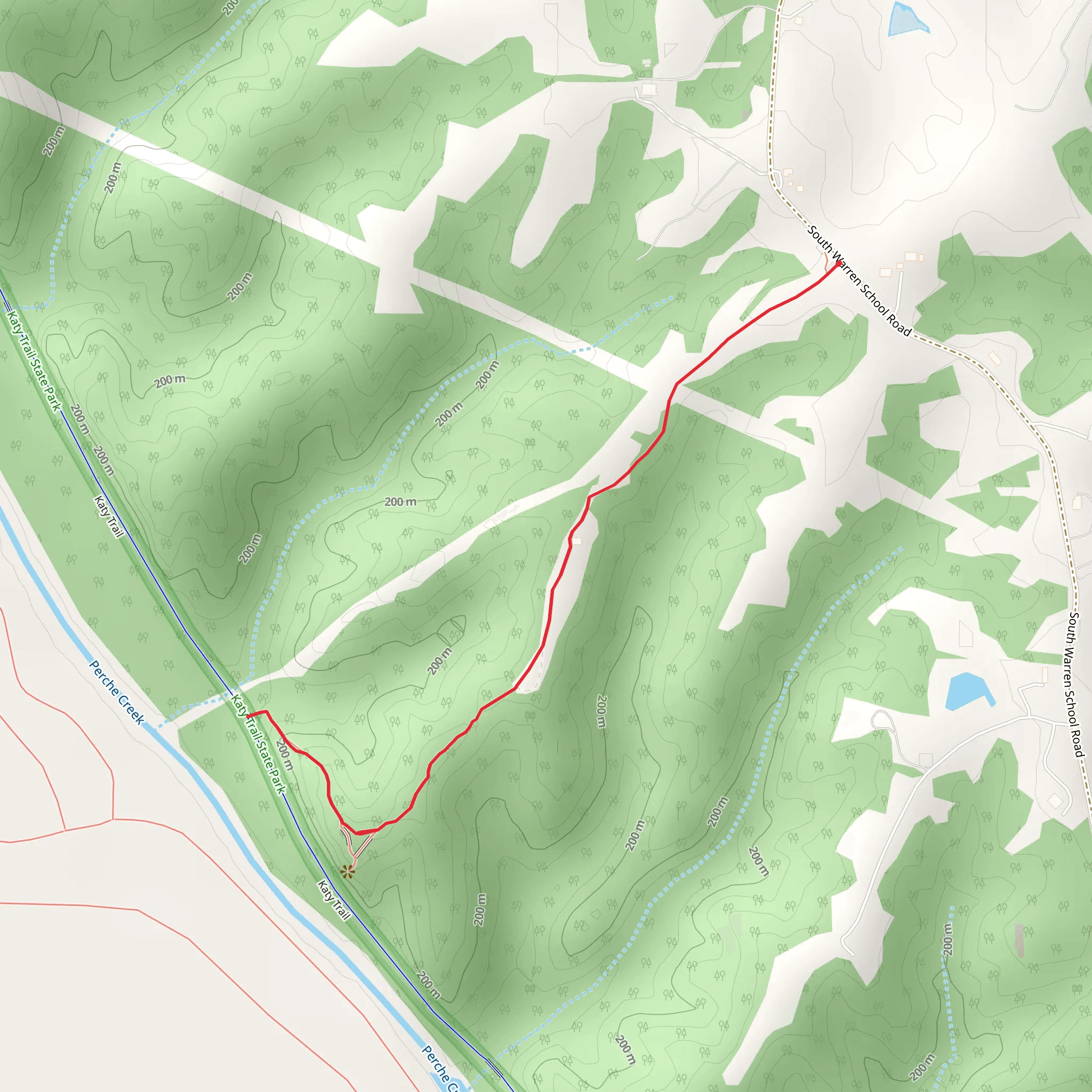 Perche Creek Out and Back mobile static map