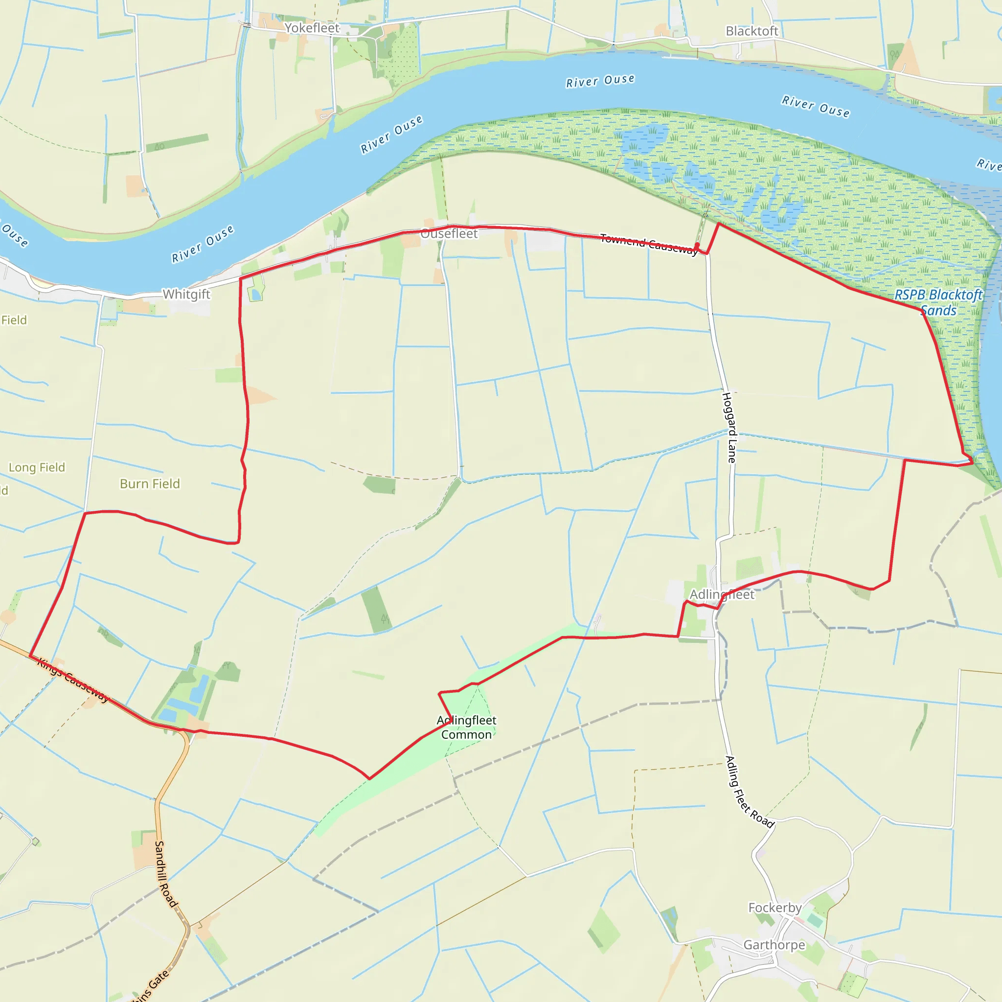 Twin Rivers Country Park Loop mobile static map