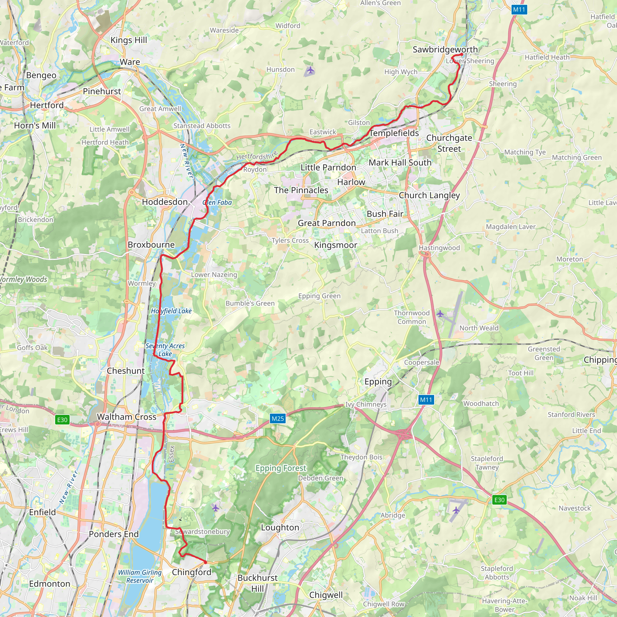 Lasso Essex - Hertfordshire to Gtr London mobile static map