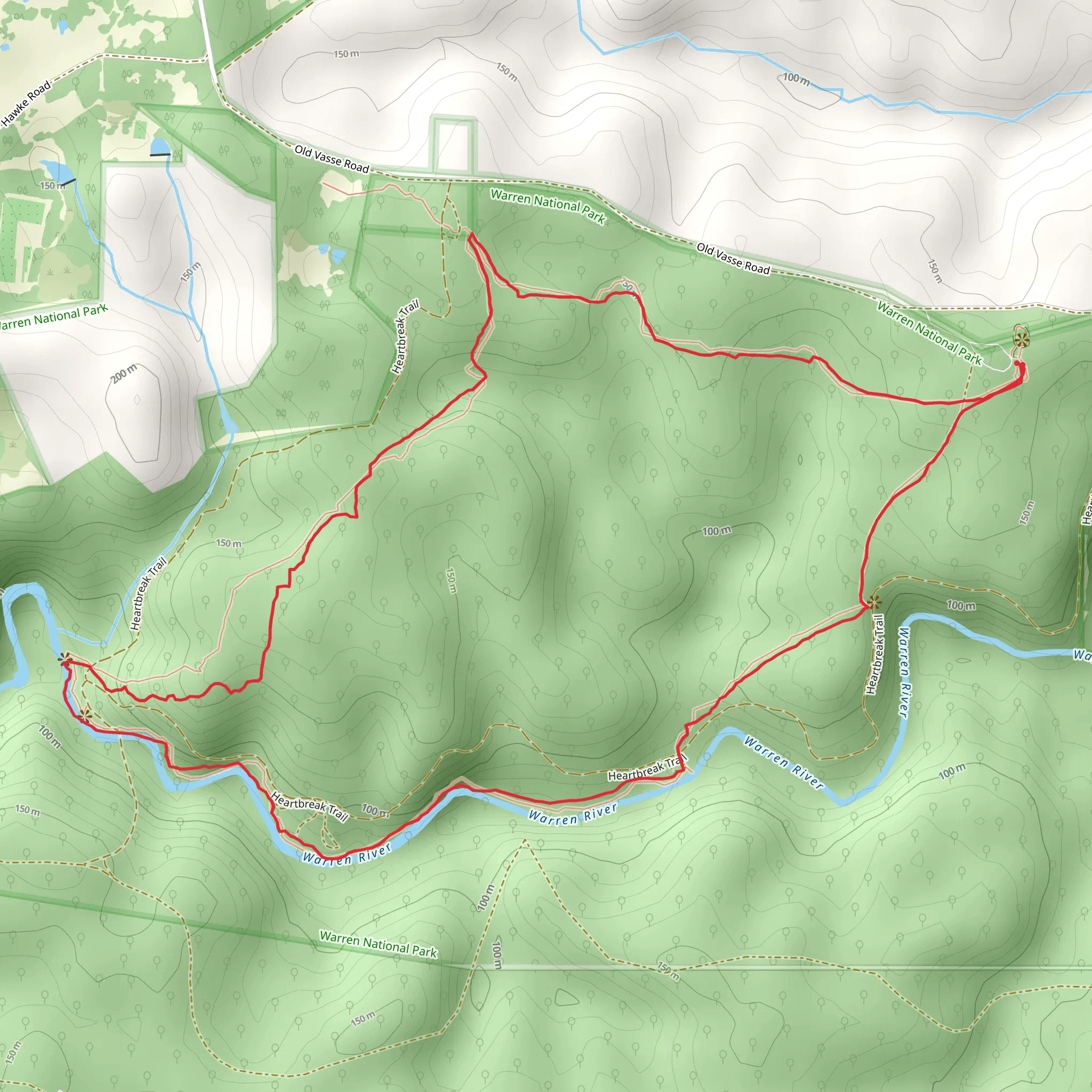 Warren River Loop Walk mobile static map